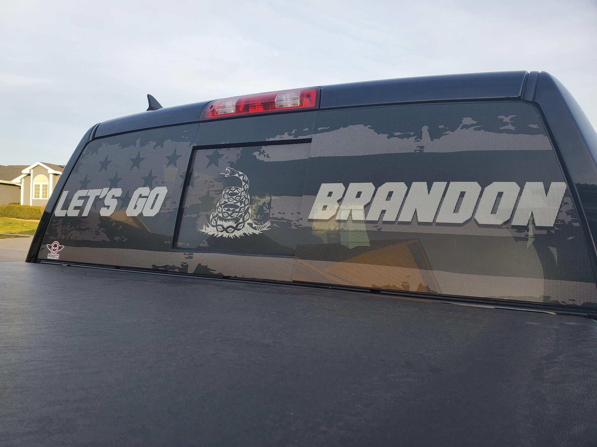 Lets Go Brandon American Flag Car Truck Window Wall Laptop Vinyl Decal  Sticker.